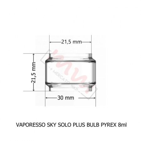 SZKIEŁKO VAPORESSO SKY SOLO PLUS PYREX/TULEJKA BULB 8ML